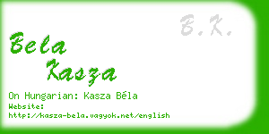 bela kasza business card